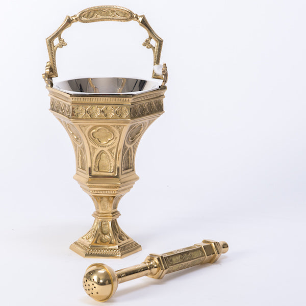Holy Water Bucket w/ Sprinkler - H-11 | Adrian Hamers