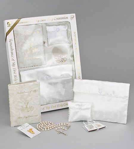 Pearl Marian Children's Mass Book First Communion Gift Deluxe Purse Set | Malhame