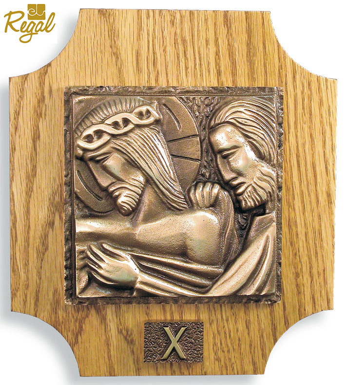 Christ Cathedral Stations of the Cross on Oak Panels – Set of 14