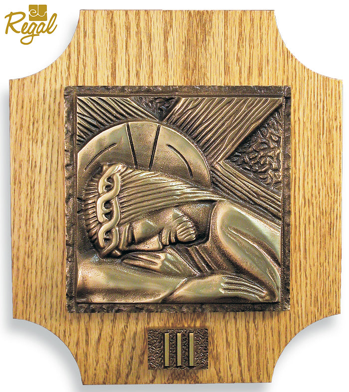 Christ Cathedral Stations of the Cross on Oak Panels – Set of 14