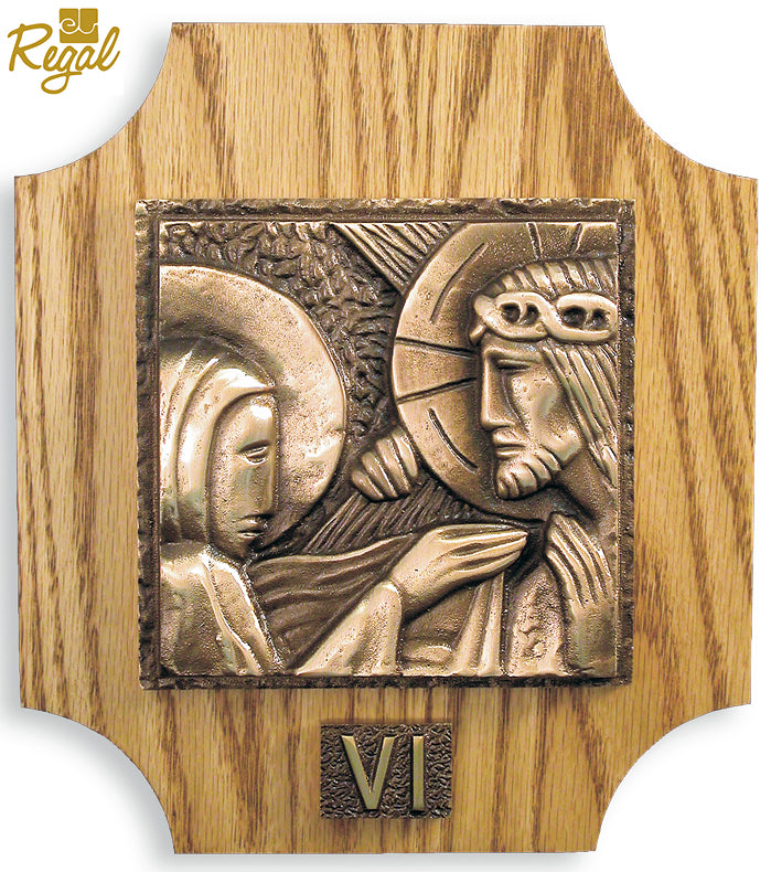 Christ Cathedral Stations of the Cross on Oak Panels – Set of 14