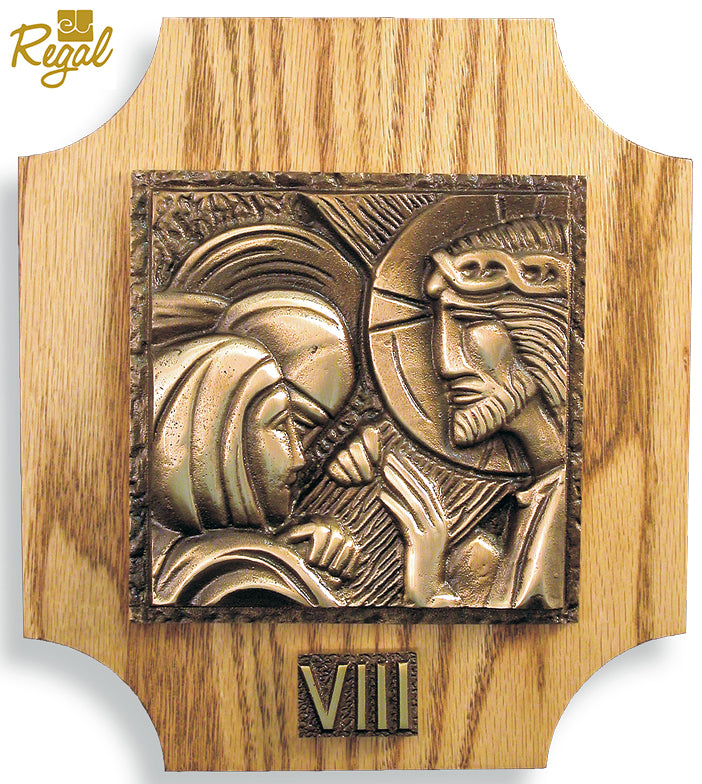 Christ Cathedral Stations of the Cross on Oak Panels – Set of 14