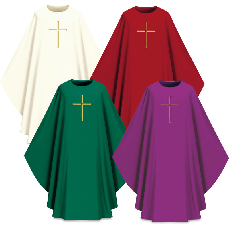 ASSISI Chasuble w/ embroidered cross | 701021-701034