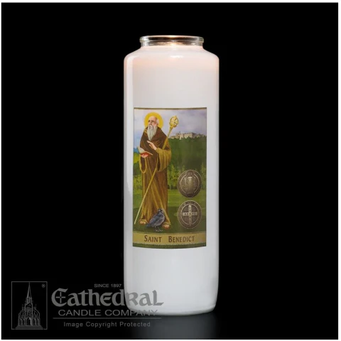 St. Benedict Candle - Sacred Image Collection