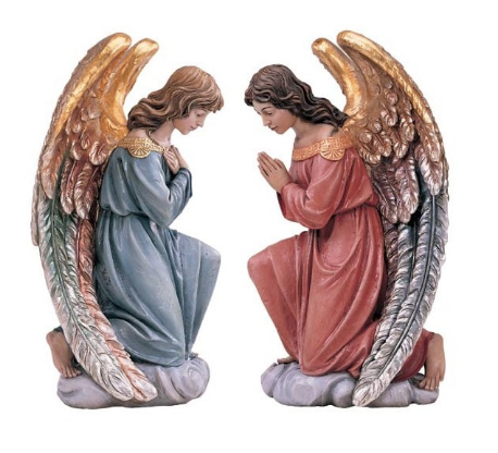 Demetz - 3/4 Relief Adoring Kneeling Angels | 1260/A 1261/A