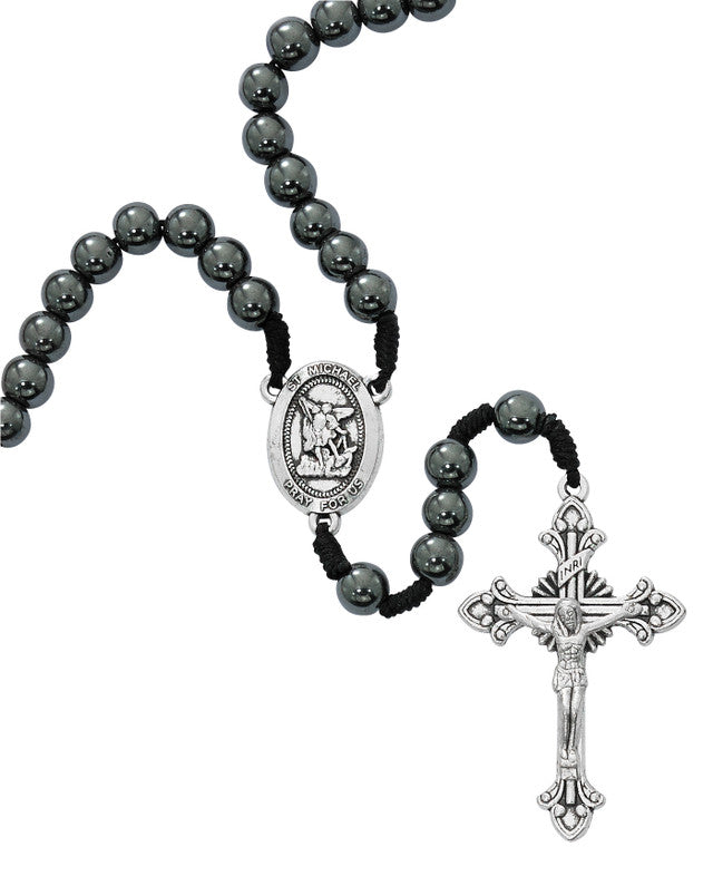 8MM CORD ST MICHAEL HEMATITE