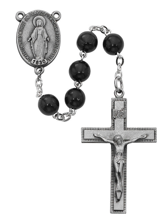 Black Wood Rosary | R434F