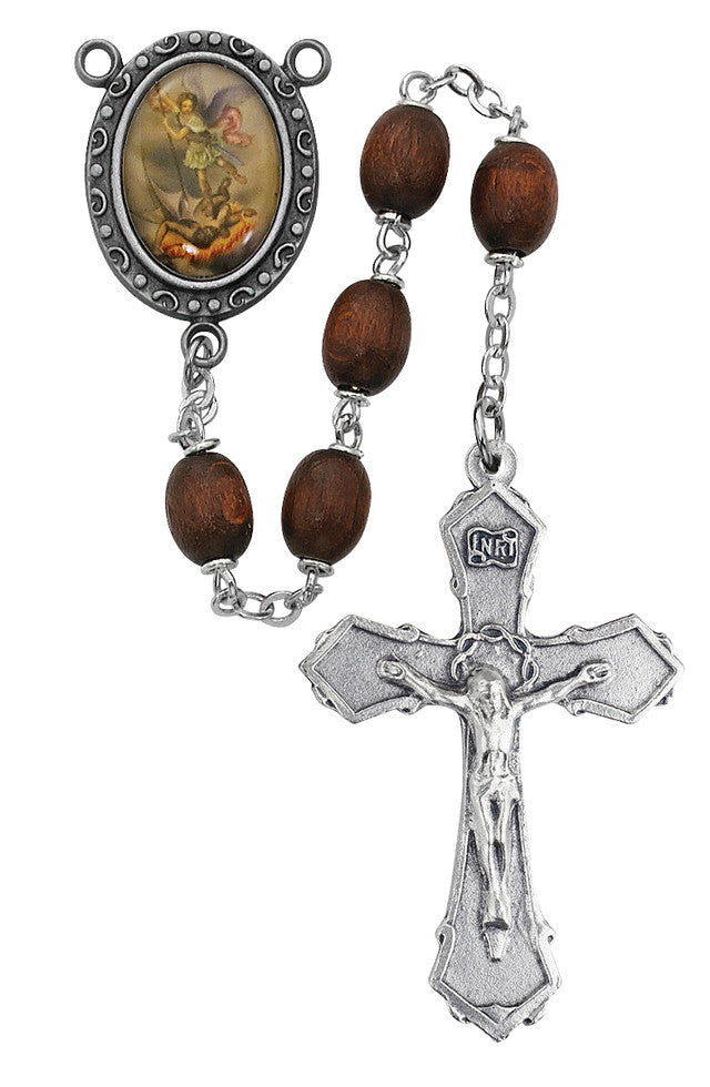 Brown St. Michael Rosary | R204DF