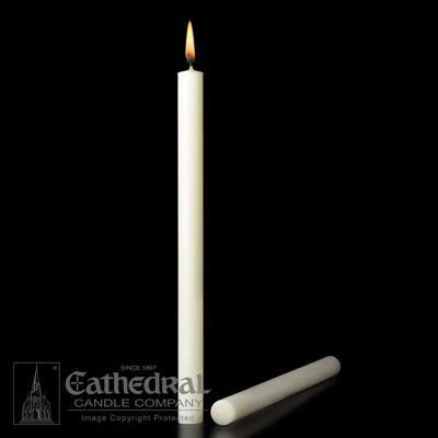 Altar Candles - 1-1/4" Diameter (12 PC BOX) - 51% Beeswax