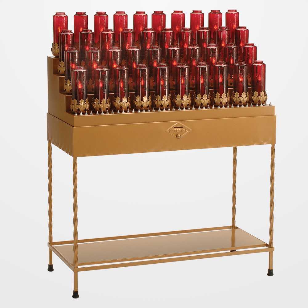 Electric & Electronic Votive Light Stands - Tubular Base w/ Cross Insert | Pep Industries