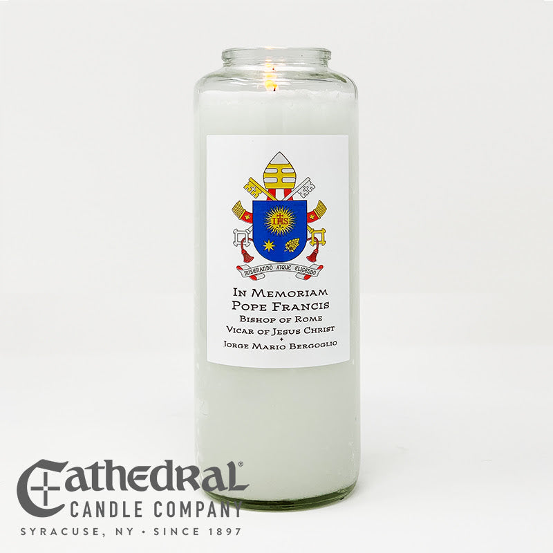 Honoring Pope Francis - 6-Day Memorial Candle