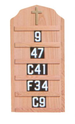 Woerner Industries - Hymn Board | #4296 / #4296T