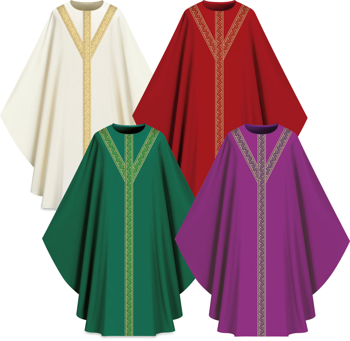 Slabbinck - Assisi Chasuble w/ Stole - Slabbinck - Chiarelli's Religious Goods & Church Supply