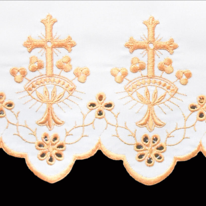 100% Pure Linen Embroidered Altar Linens | All Styles