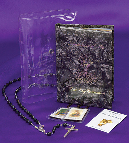 Pearl Marian Children's Mass Book White Pearl First Communion Wallet Set | Malhame