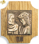 Christ Cathedral Stations of the Cross on Oak Panels – Set of 14