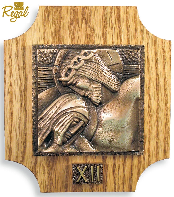Christ Cathedral Stations of the Cross on Oak Panels – Set of 14