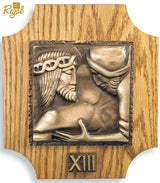 Christ Cathedral Stations of the Cross on Oak Panels – Set of 14