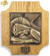 Christ Cathedral Stations of the Cross on Oak Panels – Set of 14