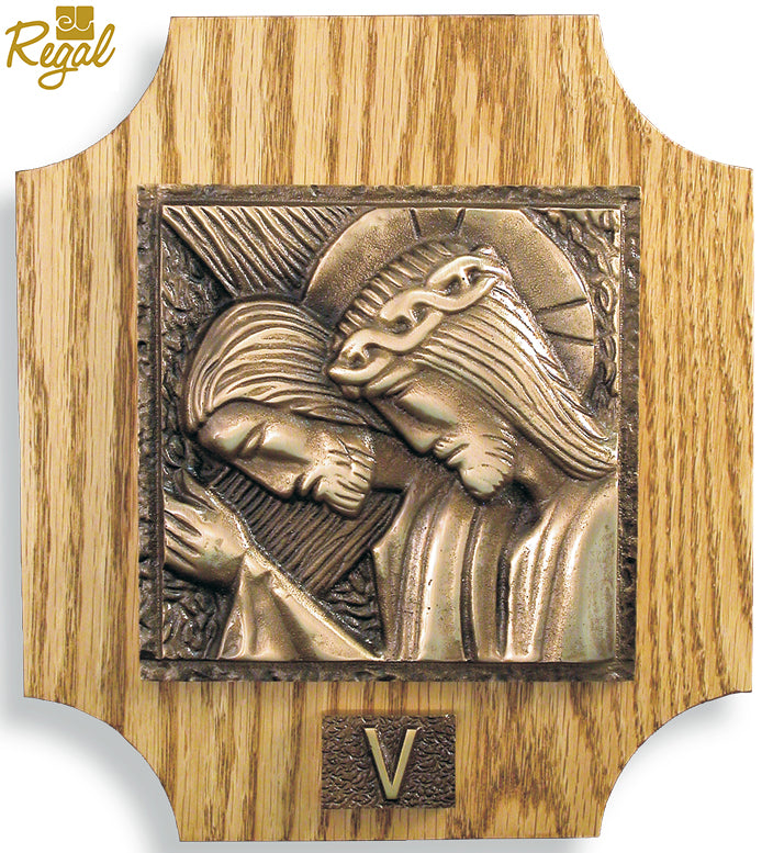 Christ Cathedral Stations of the Cross on Oak Panels – Set of 14