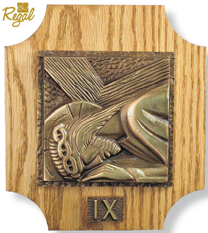 Christ Cathedral Stations of the Cross on Oak Panels – Set of 14