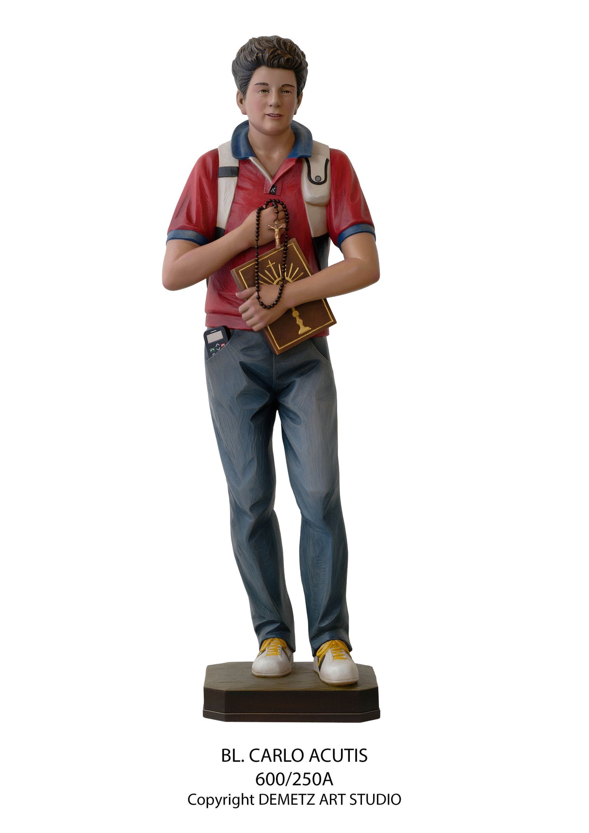 Fiberglass Statue of Blessed Carlo Acutis - 600/250A | Demetz