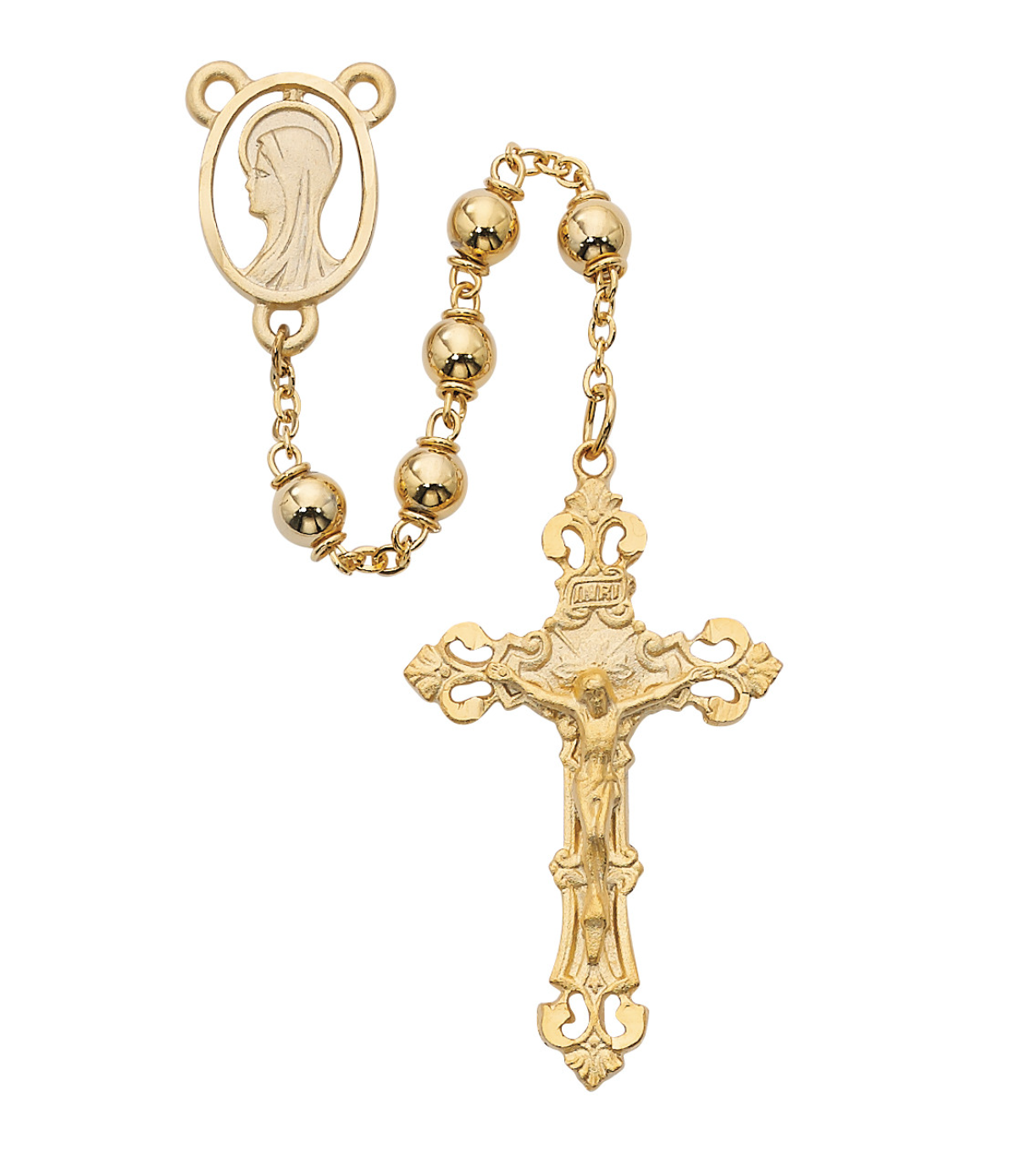 Gold Plate Metal Rosary | R144HF