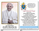Pope Francis Memorial Cards