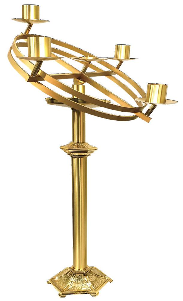 59" Zieglers Gold Advent Wreath