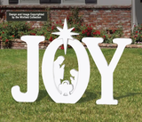 3-Piece "Joy" Nativity Scene Outdoor