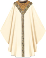Slabbinck - Brugia Gothic Chasuble (Brocade w/ Orphreys) - Slabbinck - Chiarelli's Religious Goods & Church Supply