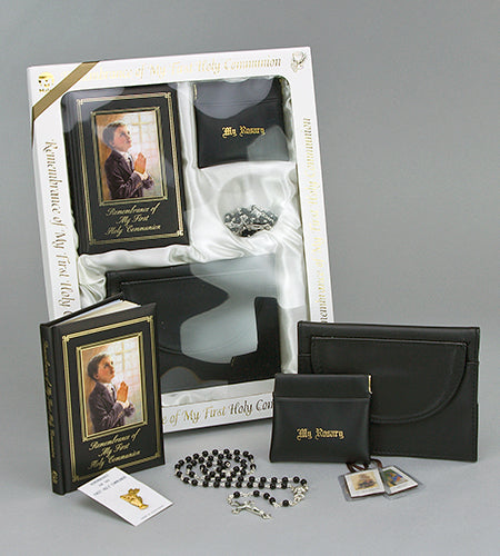 Marian Children's Mass Book KATHY FINCHER DELUXE WALLET FIRST COMMUNION SET BOY - Malco - Chiarelli's Religious Goods & Church Supply