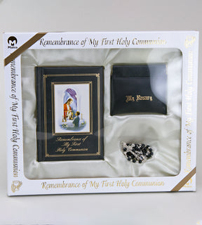 Marian Children's Mass Book Traditions First Communion Presentation Set Boy - malco - Chiarelli's Religious Goods & Church Supply