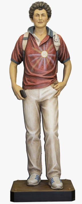 Carlo Acutis Wood Carved Statue - Chiarelli's Religious Goods & Church Supply  - Chiarelli's Religious Goods & Church Supply