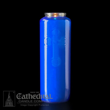 5 & 6-Day Glass Votive Candle (Crystal or Colored) - Cathedral Candle - Chiarelli's Religious Goods & Church Supply