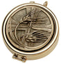Pyx - Nickel Plate - Wheat and Cross Design - K86 - Koleys - Chiarelli's Religious Goods & Church Supply
