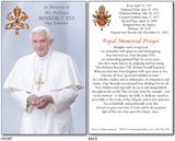 Tarjetas de oración del Papa Benedicto