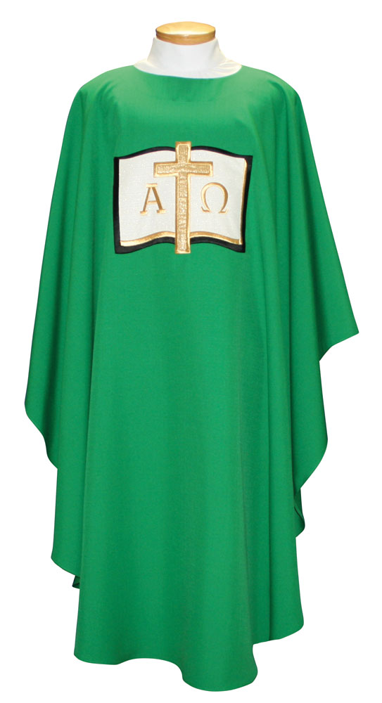 Vestment Alpha & Omega Embroidered Front/Back - 2013 - Beau Veste - Chiarelli's Religious Goods & Church Supply
