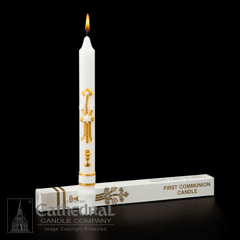 Communion Candles - First Holy Communion - Cathedral Candle - Chiarelli's Religious Goods & Church Supply
