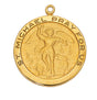 St. Michael - Gold Sterling Silver Medal w. 24" Chain & Gift Box - McVan - Chiarelli's Religious Goods & Church Supply